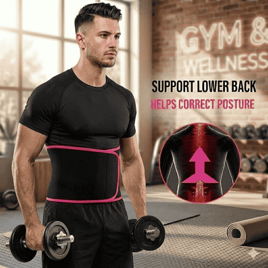 Uni-Sex Adjustable Waist Trimmer Belt - Sweat Slim Support Belt