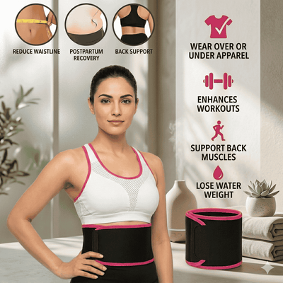 Uni-Sex Adjustable Waist Trimmer Belt - Sweat Slim Support Belt