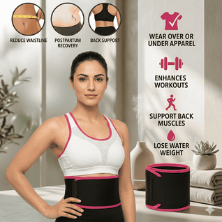 Uni-Sex Adjustable Waist Trimmer Belt - Sweat Slim Support Belt