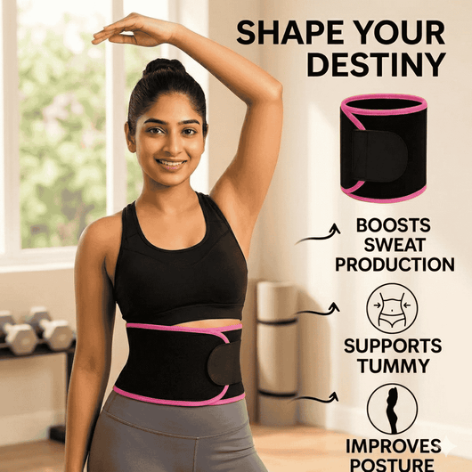 Uni-Sex Adjustable Waist Trimmer Belt - Sweat Slim Support Belt