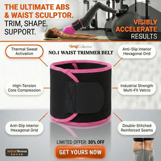 Uni-Sex Adjustable Waist Trimmer Belt - Sweat Slim Support Belt